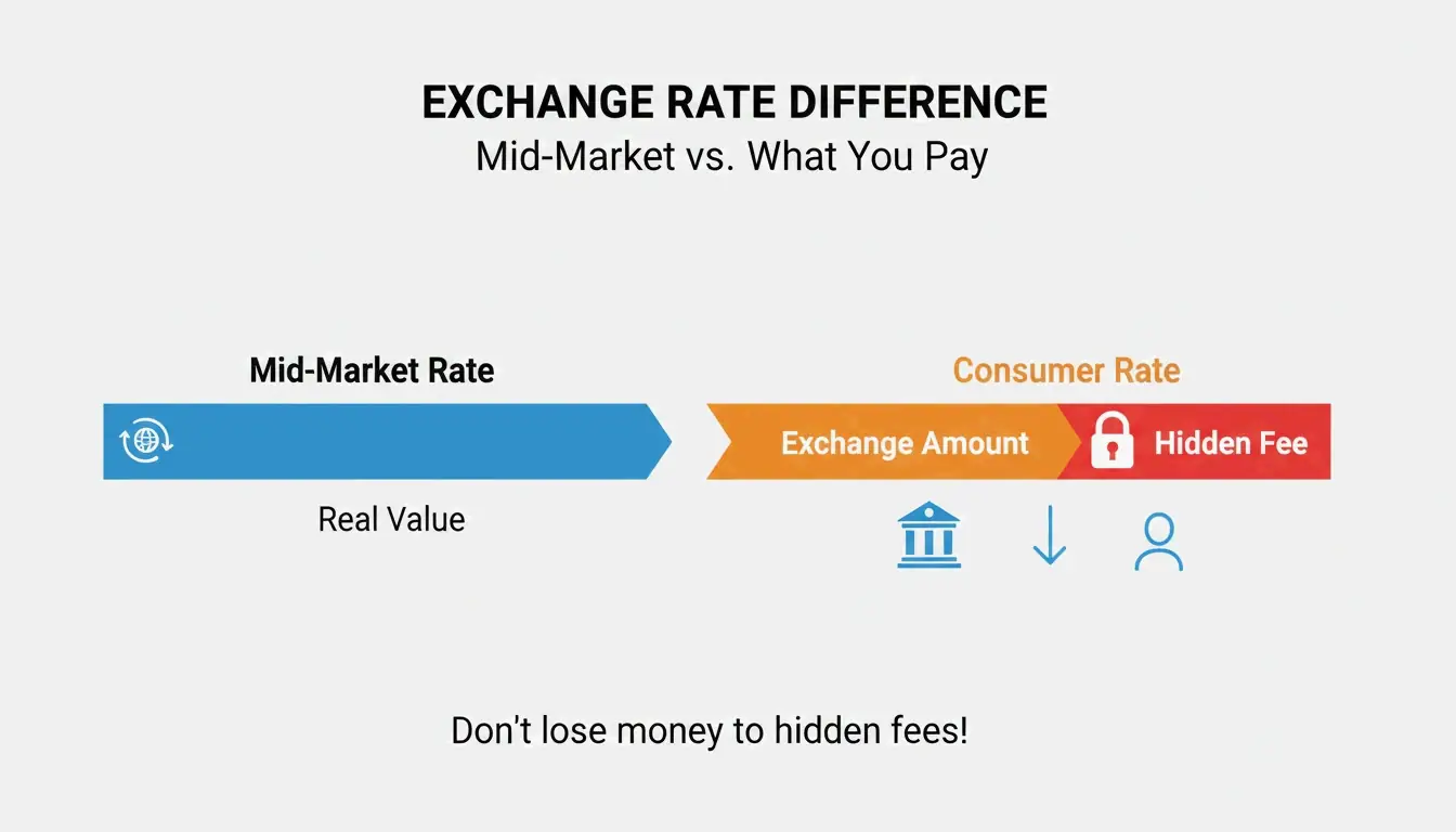 Mid-market rate vs consumer rate comparison