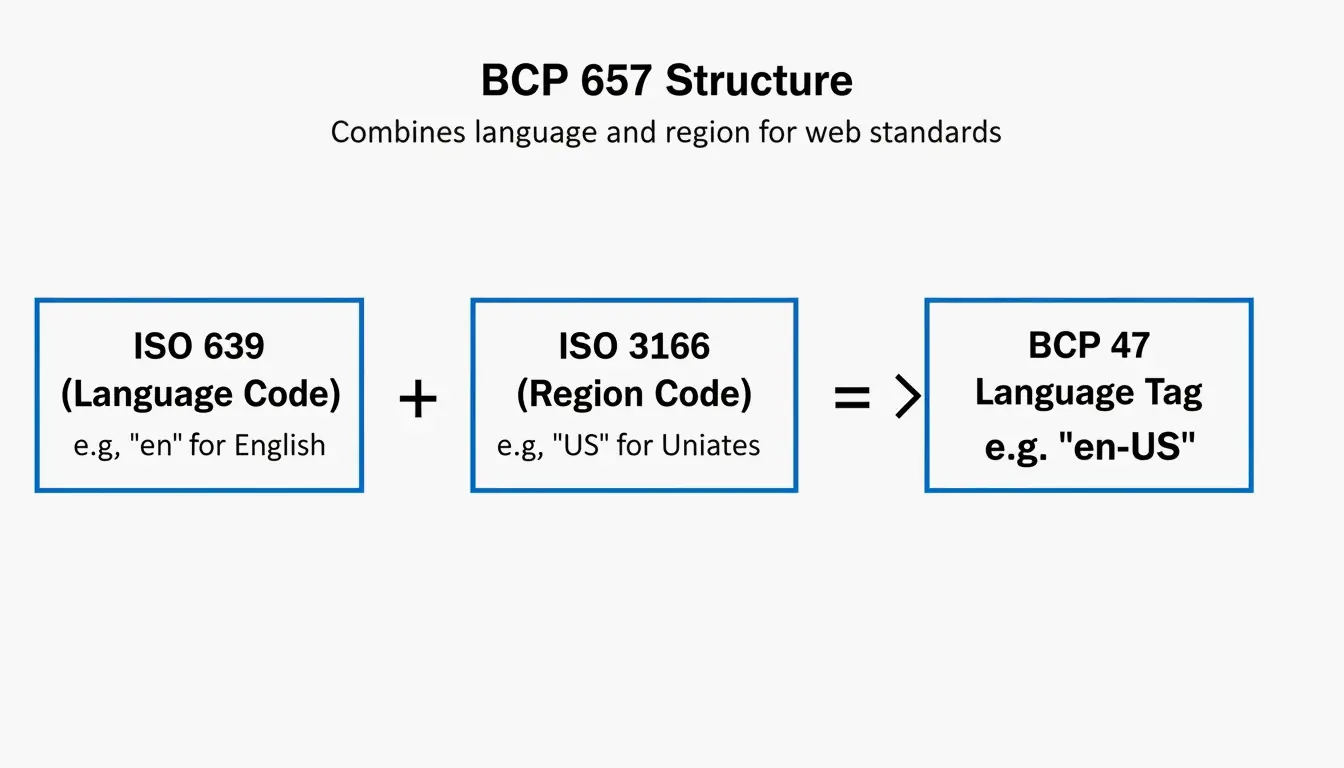 BCP 47 language tag structure breakdown