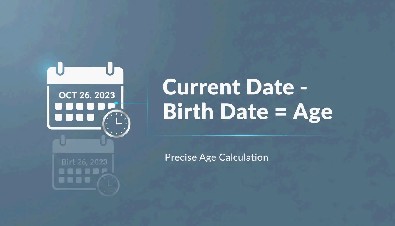 A clean, modern visual representing time calculation and precision