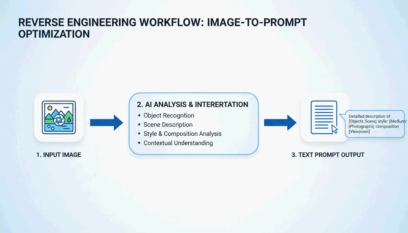 The 3-step loop: Upload Image, Extract Prompt, Generate New Version